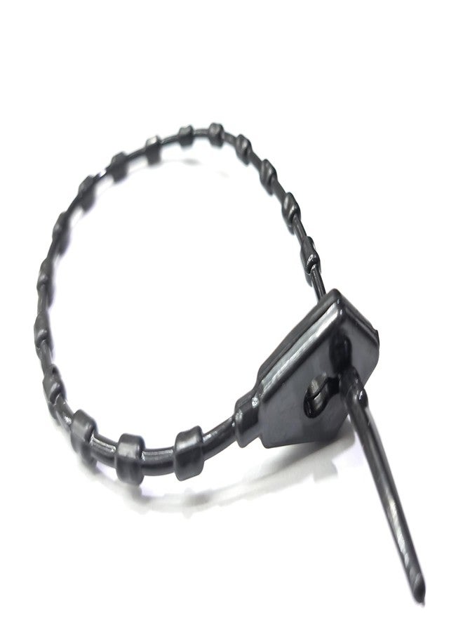 MJ Talk Tools® Reusable Flexible and Easy Delock Beaded Relesable Cable Ties Black Cable Ties 100 Pack - Image 3
